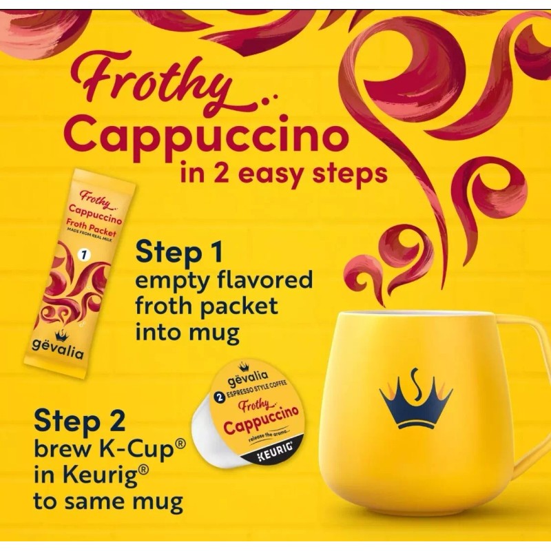 Gevalia (3 pack) Gevalia Frothy 2-Step Artificially Flavored Cappuccino Espresso