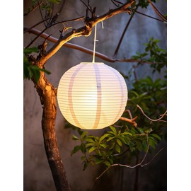 ZYOOO Pack of 10 White Paper Lanterns Round Lampshade (Set 2 Colours of 25 cm, 20 cm, 15 cm, 10 cm) Lanterns, Wedding, Decoration, Garden Party, Bride to Be Decoration