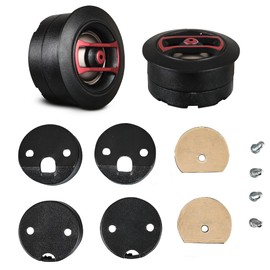 Kit Set for DS18 SQT1 2 Dome Tweeters 4.5 cm 45 mm Diameter 30 Watt RMS and 60 Watt Max Impedance 4 Ohm with Reduced Depth Only 2 cm in Pairs + Mounting Accessories