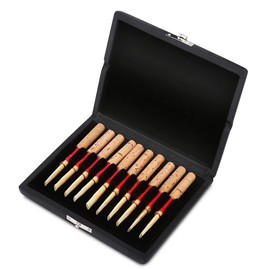 Thomann Reed Case Oboe Plastic, Oboe Reed Case Box Wood, Tbest Oboe Reed Case, Wood + PU Leather Cover Oboe Reed Container Box Case Holder Storage Box for 10/12/20 Pieces Oboe Reeds (10)