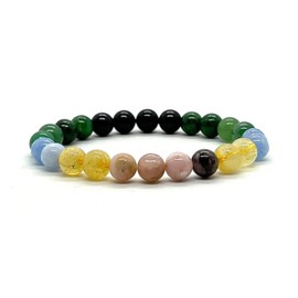 Cultivate Harmony & Find Balance: Libra Birthstone Bracelet (8mm) - Multi-Chakra Alignment - Wrist Size 7.5 Inches