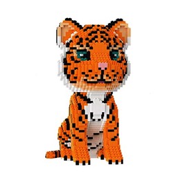 BDYDT Conjunto de bloques de construcción micro de animales tigre (6488 piezas) Regalo para adultos y niños