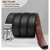 Bulliant Men's Belt Leather Reversible Belt 30 mm One Belt