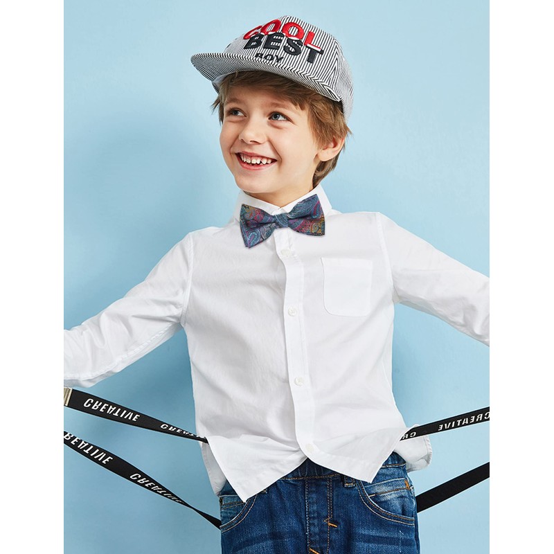 Alizeal Banded Adjustable Length Pre-Tied Boys Bow Tie for Birthday