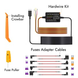 Cámara de espejo retrovisor 4K actualizada 2024, cámara de salpicadero con espejo, cámara de visión trasera inteligente Full HD 2160p (kit USB-Mini HARDWIRE)