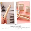 Zerodeko 30pcs Mini Wood Rolling Pin Miniature Rolling Pin Wooden