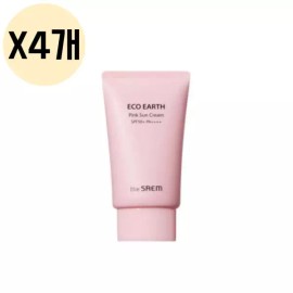 The Saem 더샘 에코 어스 무기자차 핑크 선크림 썬크림 50gX4개 The Som Eco Earth Physical Sunscreen Pink 50g x 4
