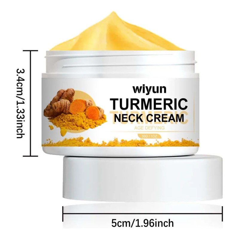 Crema Reafirmante De Cuello De Cúrcuma, Hidratante Facial Co