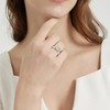 Yaresul Toi Et Moi Ring 14k Gold Plated Aquamarine Engagement
