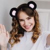 Baluue 2pcs Bear Ears Headband, Brown Mouse Ears Headband for