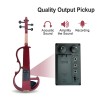 Yinfente 4/4 Silent Electric Violin for Beginner Kit with Case