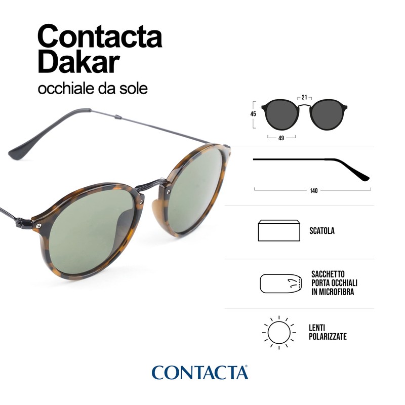 Contacta Dakar Sun Demi Lens Brown - Sunglasses with Polarised