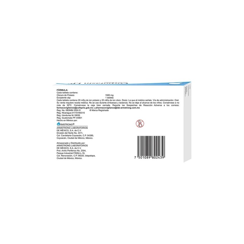 Corpotasin Lp Tableta De Liberación Prolongada 1500 Mg, 30 Tabletas