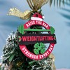 Weighlifting Christmas Ornament, Weight Lifting Powerlifting Wooden 2 Layers Ornament,
