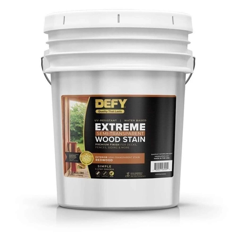 SaverSystems DEFY Extreme 1 Gallon Semi-Transparent Exterior Wood Stain, Driftwood