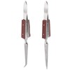 2Pcs Self Locking Tweezers, Straight Curved Tip Cross Tweezers for