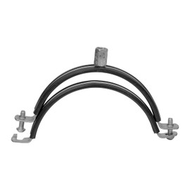 4 Inch / 100 mm Galvanized Pipe Hanger with Rubber - Conduit Mounting Clamp - PVC Tube Brackets - Metal Pipe Clamps - Tube Wall Mounting Bracket Clamp - Rigid Conduit Holder - 4In Pipe Clamp