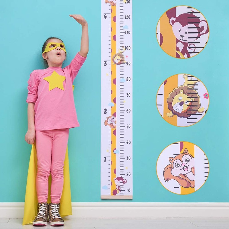 Taicanon Baby Height Growth Chart, Cute animal Pattern Growth Chart