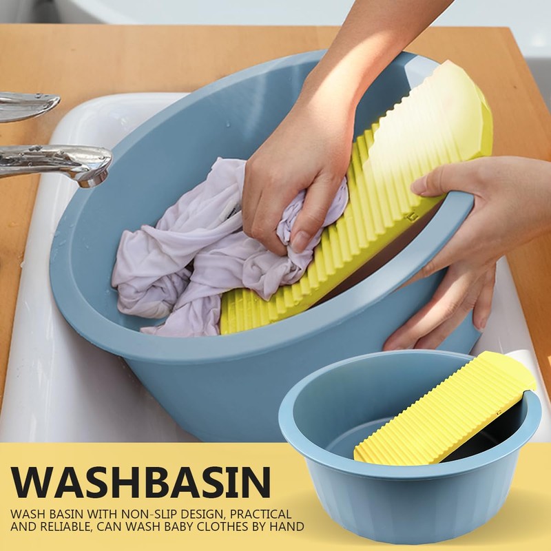 DOERDO Washboard Basin Laundry Wash Basin Hand Washboard for Laundry