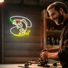 Fishing Neon Sign Dimmable Fish LED Neon Lights for Wall