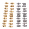 52Pcs 3D Printer Nozzle Stainless Steel Brass with Cleaning Tool