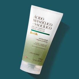 Gel de Limpeza Facial Micelar Ácido Mandélico + Salicílico Botik Limpeza 150 g