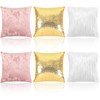 Remagr Pack of 6 Decorative Throw Pillow Covers Solid Square