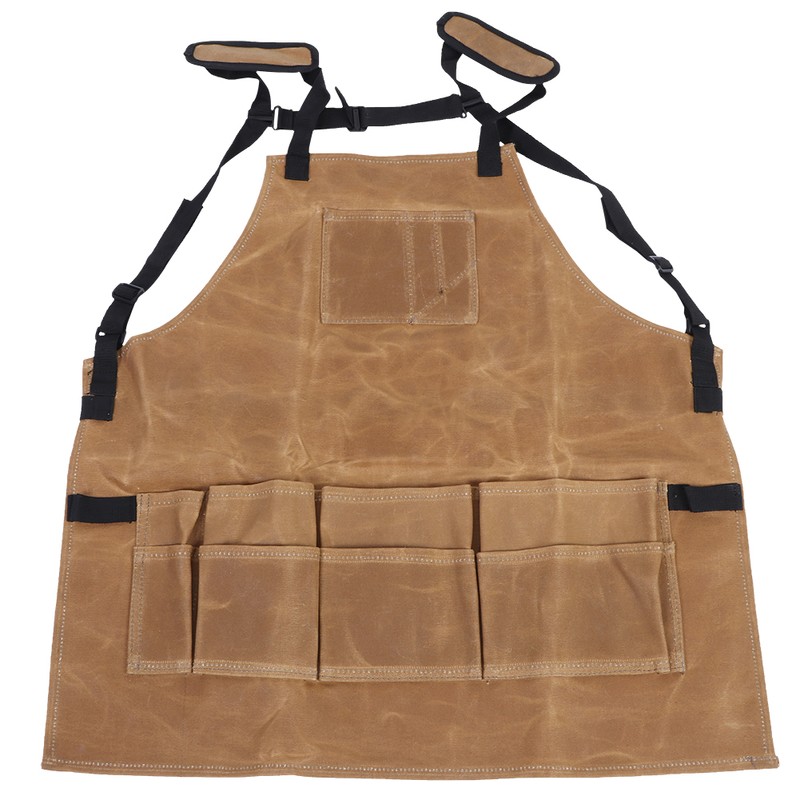 Multi Function Waterproof Waxed Canvas Apron Working Tool Aprons for