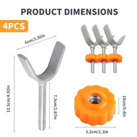 Pack of 4 Pressure Screws for Children's Gate, Y-Spindle Pressure Screws M10 Stair Safety Gate Screws, for Attaching Children's Stair Safety Gates