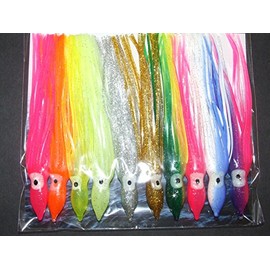 FFT 10 x SQUID MUPPET LURES 12CM BEACH BOAT SEA FISHING