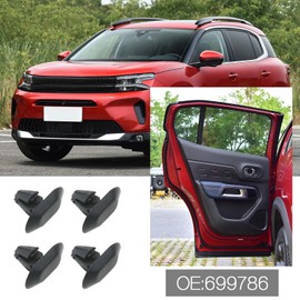 SG Store Pack of 100 Side Strip Trim Clips Replacement 699786 Compatible with Peugeot 206 307 406 Car Door Seal Retaining Clips Black