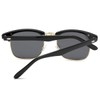 aisswzber Retro Semi Rimless Sunglasses Half Frame UV400 Glasses 3016s-blacknew