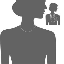 Citerna Women's Pendant Necklace, 9 ct White Gold Curb Chain, 41 cm Length, Model 29 UKDW