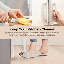 Adzyz Cabinet Foot Pull for Trash Drawer, Hands-Free Garbage Drawer Foot Pull Handle, Touchless Opener for Bins, Drawers, Cabinets (2Pack White)