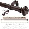 SIMEWIN Bronze Curtain Rods for Windows 48 to 84 Inches