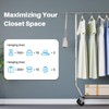 HOKEEPER Clothes Rack, Rolling Clothing Racks for Hanging Clothes, Portable