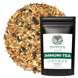 Elephantal Wellness Immuni-Tea, Immune Support Tea, Herbal Tea for Immunity & Energy, Loose Leaf Immunity Tea with Elderberry, Astragalus, & Reishi, Tea for Immune Support, 2oz, 20 Servings