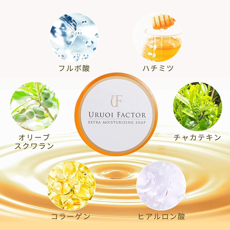 URUOI FACTOR Facial Cleansing Soap, Pore Care, Acne Care, Additive-free,