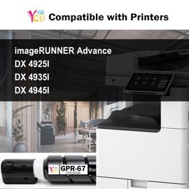 YCDYHC GPR67 GPR-67 GPR 67 Black Toner Cartridge 1 Pack Compatible with Canon GPR-67 ImageRUNNER Advance DX 4925i DX 4935i DX 4945i Printer 5745C003AA, 44500 Pages