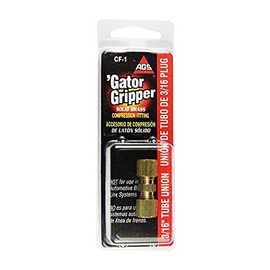 Brass compression union, 3/16", 1/card