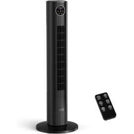 Tower Fan for Bedroom,90° Oscillating Fan with 12H Timer,37”Stand
