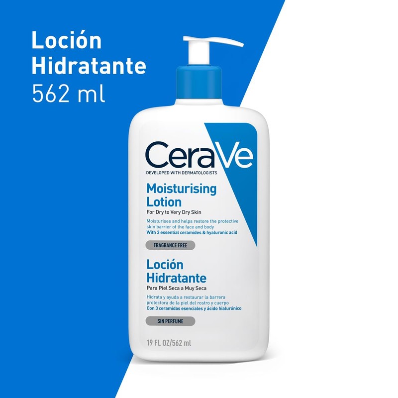 CeraVe Loción Hidratante 562ml Hidrante diario para rostro y cuerpo