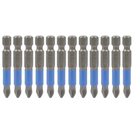 Cjueiom 12Pcs Magnetic Phillips Screwdriver Bits Set, PH1, PH2, PH3, PZ1, PZ2, PZ3 Drive Bits Anti Slip Phillips Screwdriver Bits, Cross Head Electric Screwdriver Bits with 1/4" Hex Shank, 50mm Length