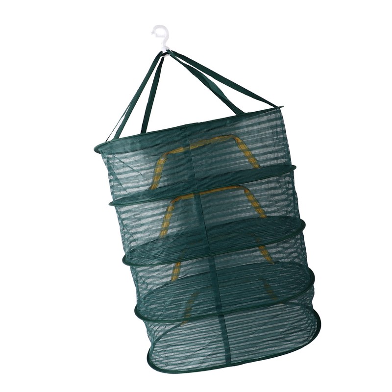 4 Layer Herb Drying Rack with U Shaped Zipper Dark