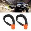 9mm Soft Shackle Recovery Rope 2PCS Orange Portable Lightweight 14