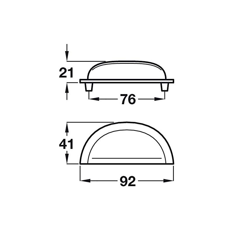 HENRIETTA Cupboard Door Drawer Cup Pull Handle