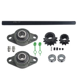 Jackshaft Sprockets with UCFL204 Pillow Block Bearings Go Kart Minibike Complete Jackshaft Kit 3/4" X 14" #35 Chain