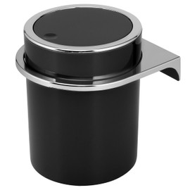 bremermann Savona Cosmetic Bin with Wall Bracket with Swing Lid Plastic 5.5 Litres (Black)