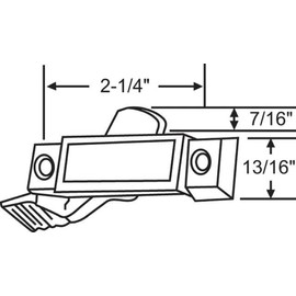 Sash Lock for Vertical and Horizontal Sliding Windows – Replace Broken Sash Locks for Additional Home Security, 2-1/4” Mounting Hole Centers, Black Diecast - White