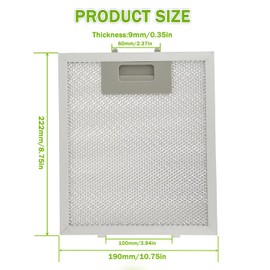 EPLZON W10915369 Range Hood Filter replacement 5 Layer Aluminum Mesh Hood Grease Filter Fit for Whirlp Kitchen Exhaust Fan Jenn Air Kitchen Aid(3 Pack)